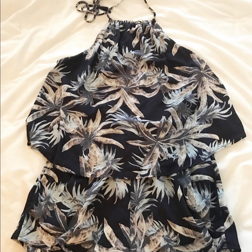 Palm Print Romper